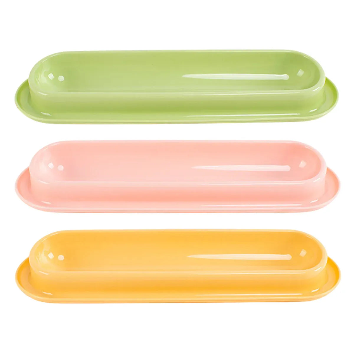 Extended Cat Bowl Pet Bowl Feeding Basin Drinking Water Cat Bowl for Cats - Yellow
