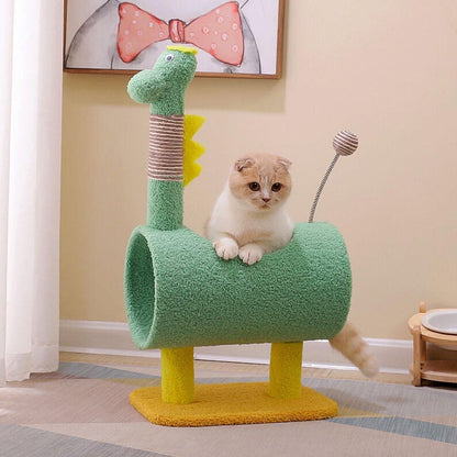 Climbing Frame Cat Scratching Post Jumping Platform Pet Toys for Cats and Kitten - Yellow