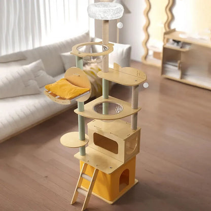 Multi Functional Cat Climbing Tree Tower Stand House Furniture Activity Center - Green