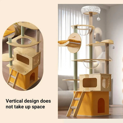 Multi Functional Cat Climbing Tree Tower Stand House Furniture Activity Center - Green