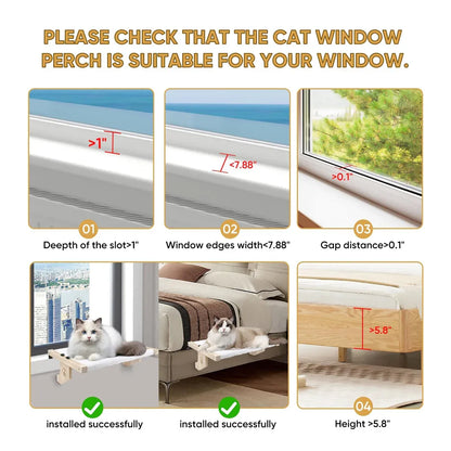 Window Hanging Cat Hammock Breathable Mesh Soft Washable for Cats Sunbathing