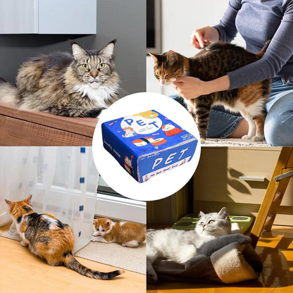 Rectangular Cookie Box Pet Bed for Cats Dogs Cat Bed Kitten Puppy Soft Pet House - Blue L