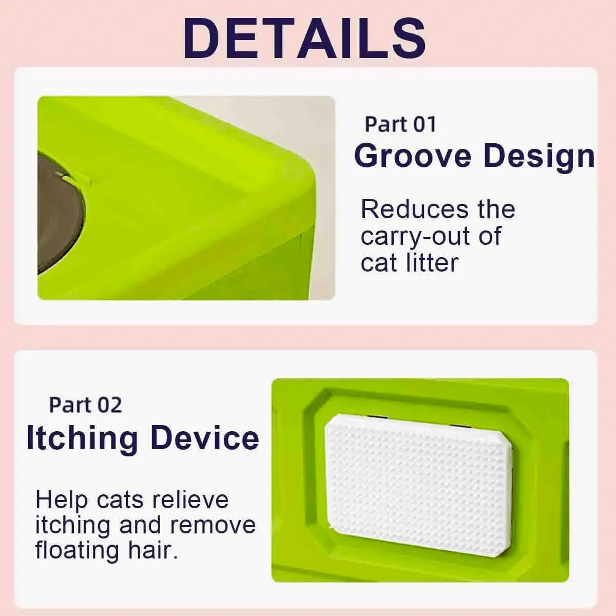 Folding Enclosed Cat Litter Box Foldable Drawer Toilet Anti-Splash Pet Supplies - Blue