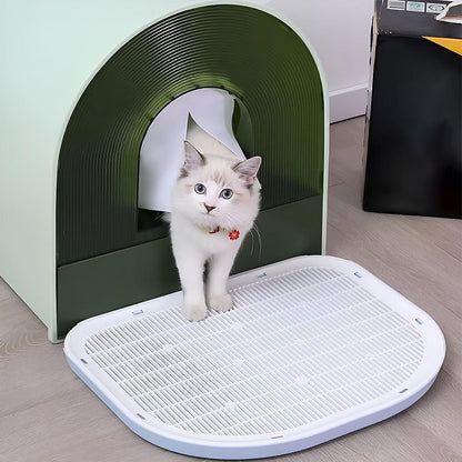 Anti Spill Cat Litter Mat Double Layer Pet Toilet Mat for Litter Box - Blue