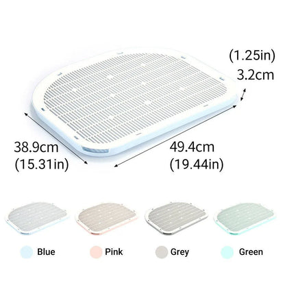 Anti Spill Cat Litter Mat Double Layer Pet Toilet Mat for Litter Box - Pink