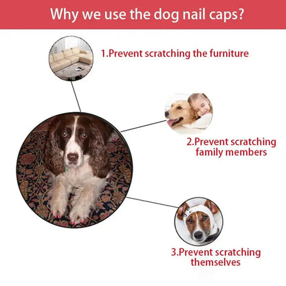 100PCS Anti Scratch Paw Covers for Cats and Kittens Nail Protector Soft Paw - Shiny-L