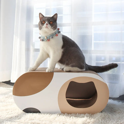 Durable Cat Tunnel Scratcher Bed Combo Interactive Toy House For Kittens Pets