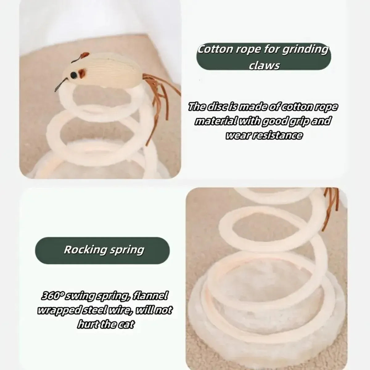 Durable Cat Scratching Board Interactive Scratch Pad Toy for Cats and Kittens - Ball
