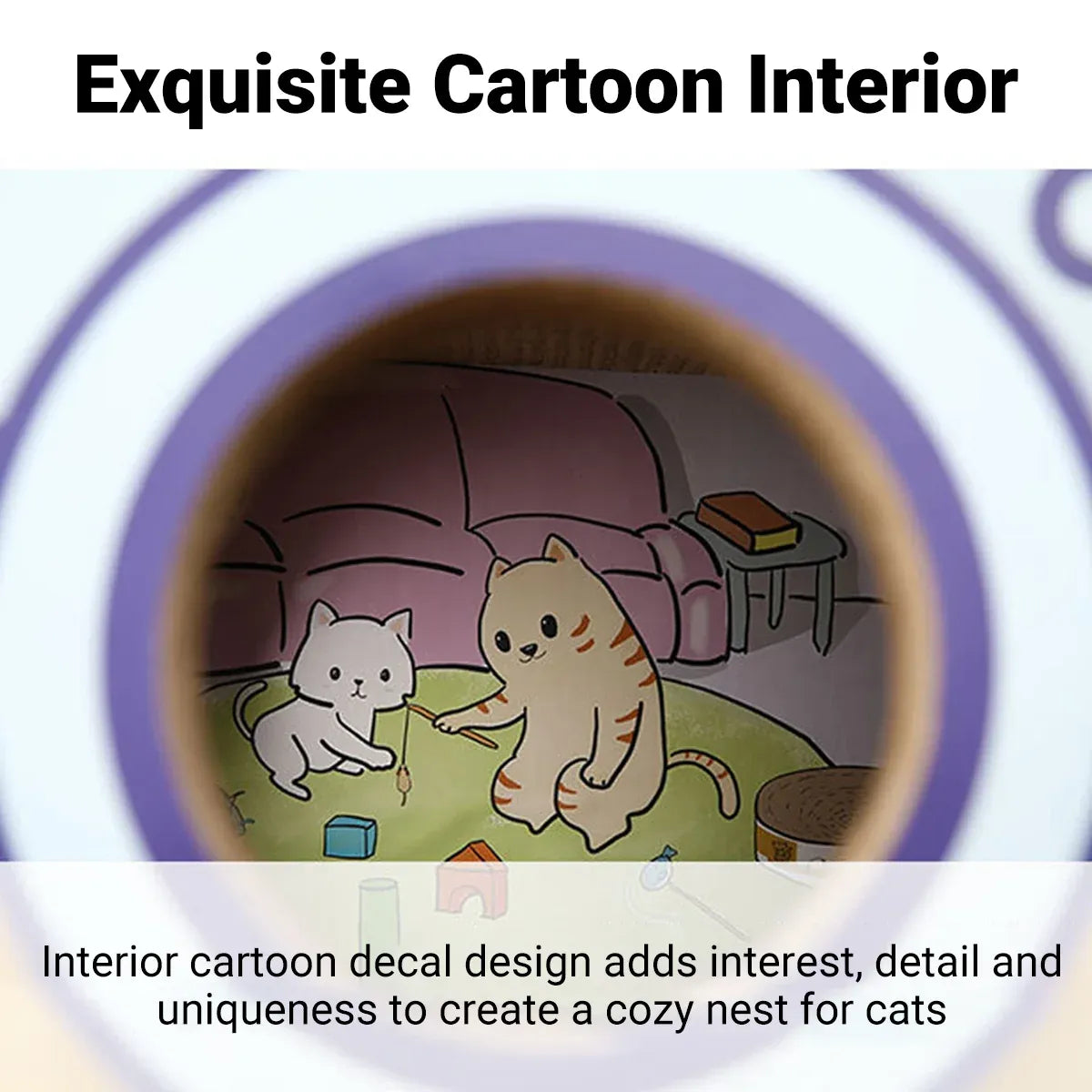 Cat Scratcher Bed Retro Camera Design Corrugated Cardboard Cat Nest Pet House