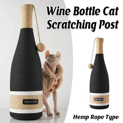 Vertical Cat Claw Wine Bottle Toy Kitten Scratcher Interactive Pet Play Chew Fun