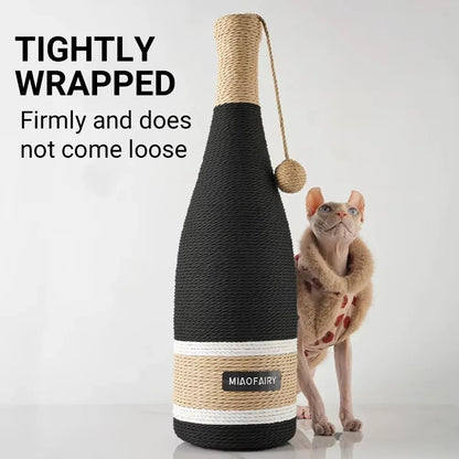 Vertical Cat Claw Wine Bottle Toy Kitten Scratcher Interactive Pet Play Chew Fun