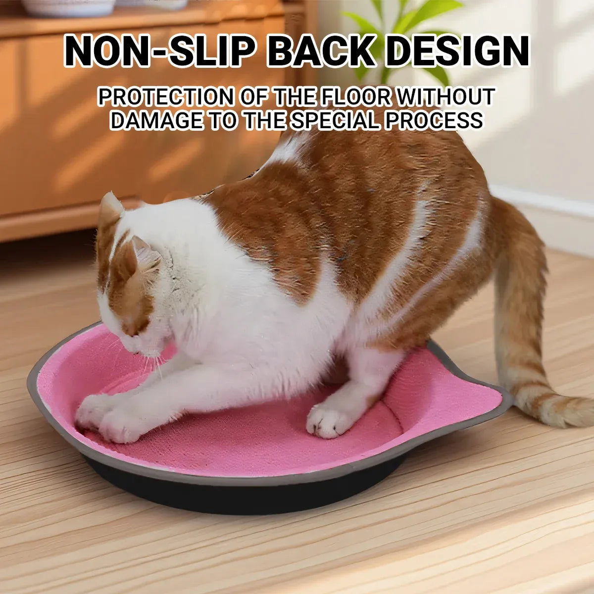 Cat Scratching Post Pad 2 in 1 PP Blanket Non Slip Indoor Kitten 38 x 38 x 5cm - Blue