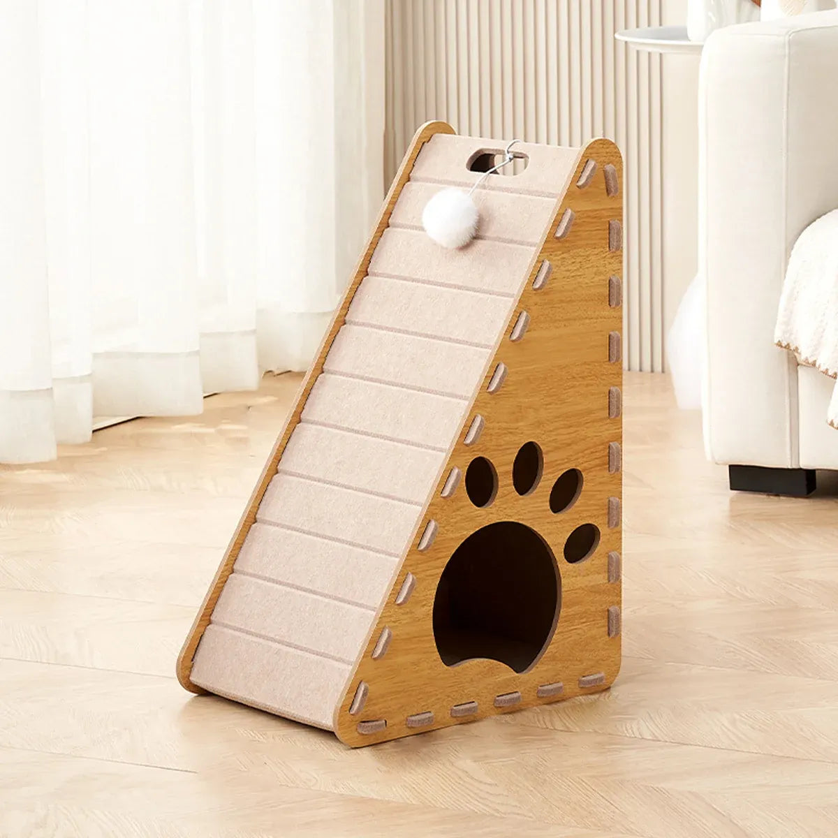 Triangle Cat Scratch Board Felt Claw Pad Vertical Nest Durable All Season Use