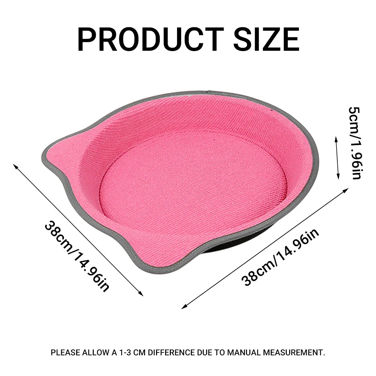 Cat Scratching Post Pad 2 in 1 PP Blanket Non Slip Indoor Kitten 38 x 38 x 5cm - Pink
