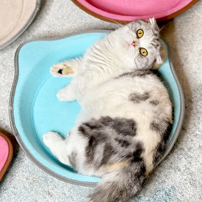 Cat Scratching Post Pad 2 in 1 PP Blanket Non Slip Indoor Kitten 38 x 38 x 5cm - Pink