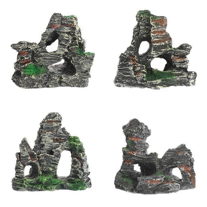 Aquarium Rockery Landscaping Cave Mountain View Decoration Ornament Fish Tank - GS1003