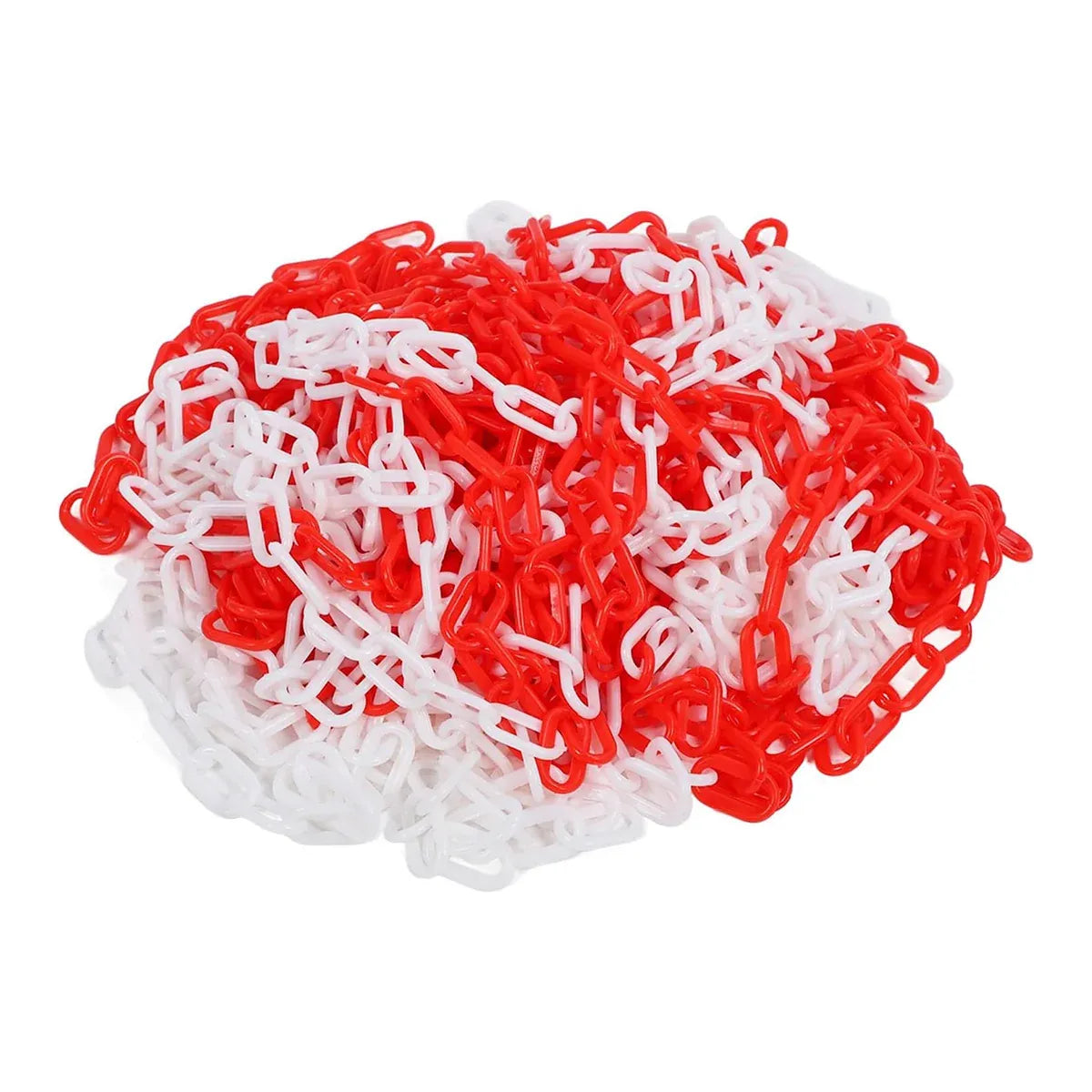 Plastic Warning Barrier Chain 25m Red White - Temporary Construction Use