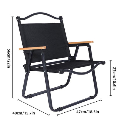 Portable Outdoor Folding Chair Light Aluminum Alloy Stool for Camping Picnic - Khaki