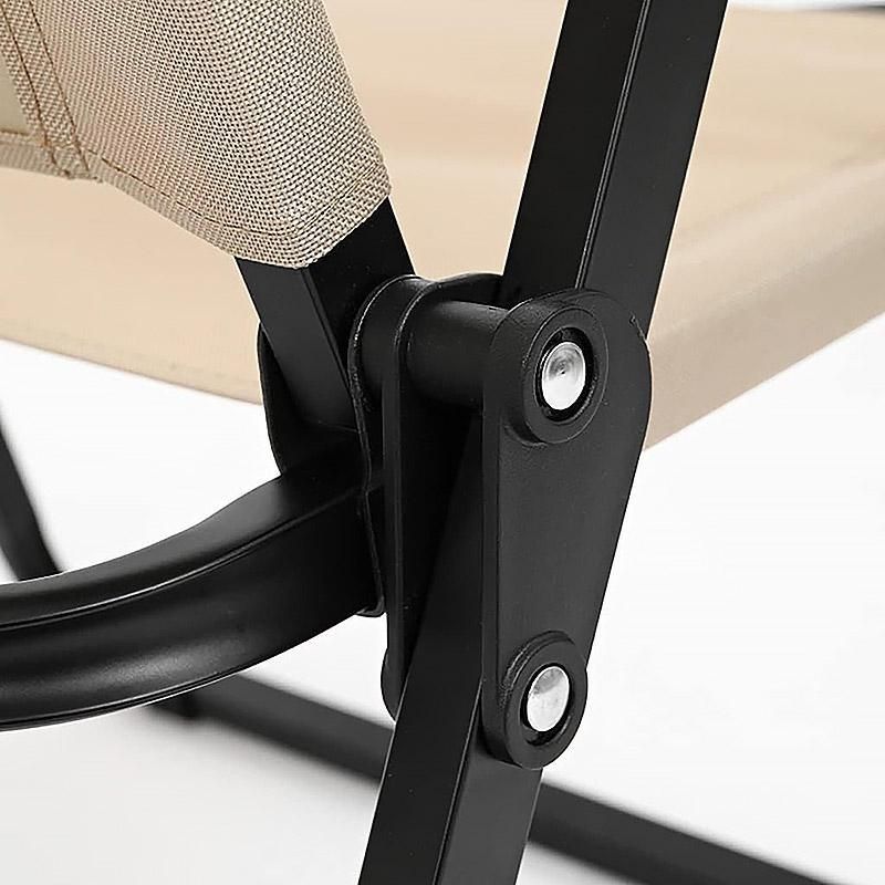 Portable Outdoor Folding Chair Light Aluminum Alloy Stool for Camping Picnic - Khaki