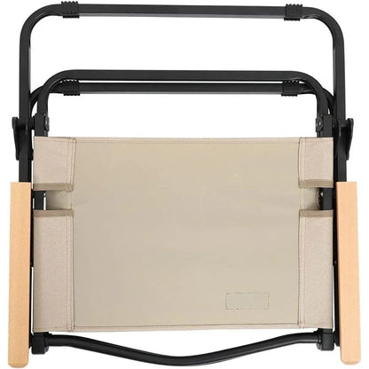 Portable Outdoor Folding Chair Light Aluminum Alloy Stool for Camping Picnic - Khaki