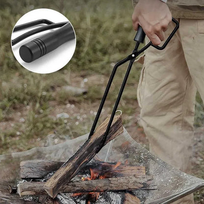 Barbecue Charcoal Tongs Fire Lifting Tool Metal Clamp For Outdoor Cooking Grill