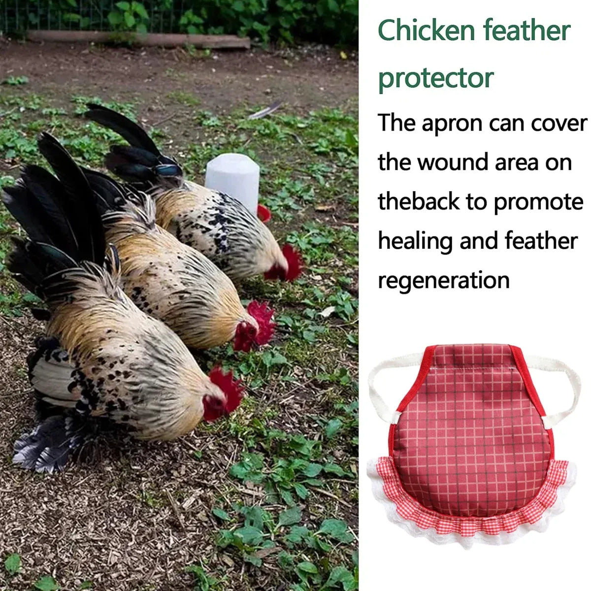 5PCS Pet Feather Protector Hen Apron Poultry Protection Apron for Chickens Birds