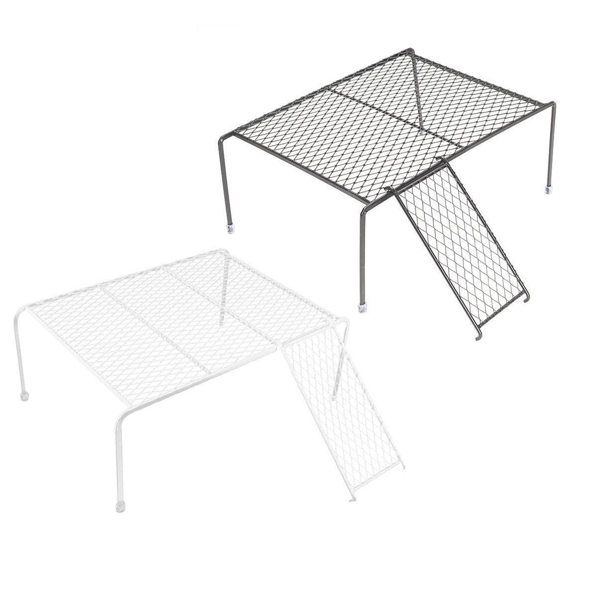 Metal Iron Chicken Feeding Ladder Grid Shelving Landscaping Platform Supplies - White-L