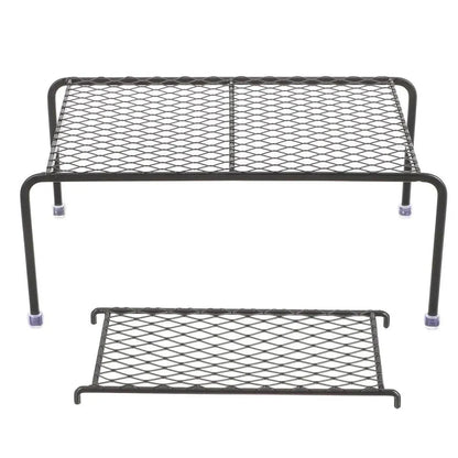 Metal Iron Chicken Feeding Ladder Grid Shelving Landscaping Platform Supplies - White-S