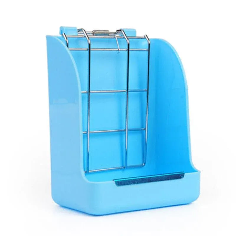 Pet Rabbit Hay Feeder Small Animal Hamster Pig Less Wast Hay Rack Corner Plastic - Pink
