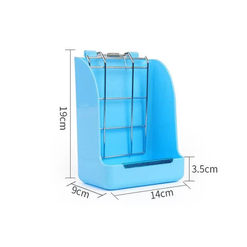 Pet Rabbit Hay Feeder Small Animal Hamster Pig Less Wast Hay Rack Corner Plastic - Pink