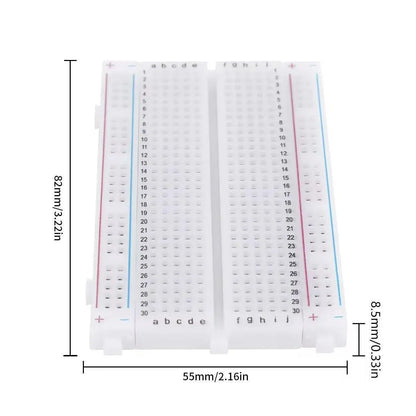 10PCS Solderless Breadboard 400 Hole Test Board Jumper Wire Kit Plastic Box