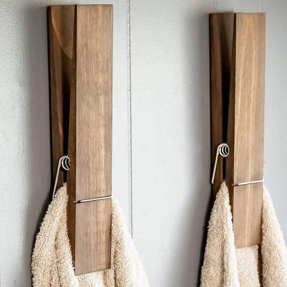 Wooden Towel Clip Underwear Clip Bathroom Wooden Clips for Towel and Laundry Use