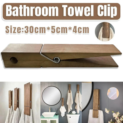 Wooden Towel Clip Underwear Clip Bathroom Wooden Clips for Towel and Laundry Use
