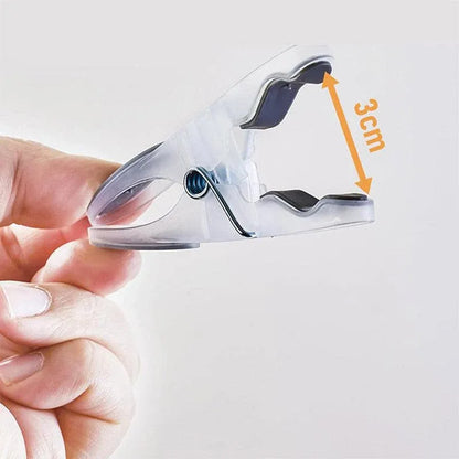 30pcs Household Clothes Clip Non Trace Soft Grip Clothespins Laundry Pegs Hanger - Grey Pink