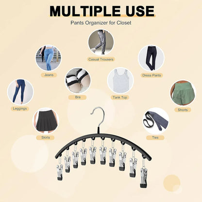 3PCS Sock Drying Rack Multi Clip Hanger Folding Clothes Line Laundry Holder Home