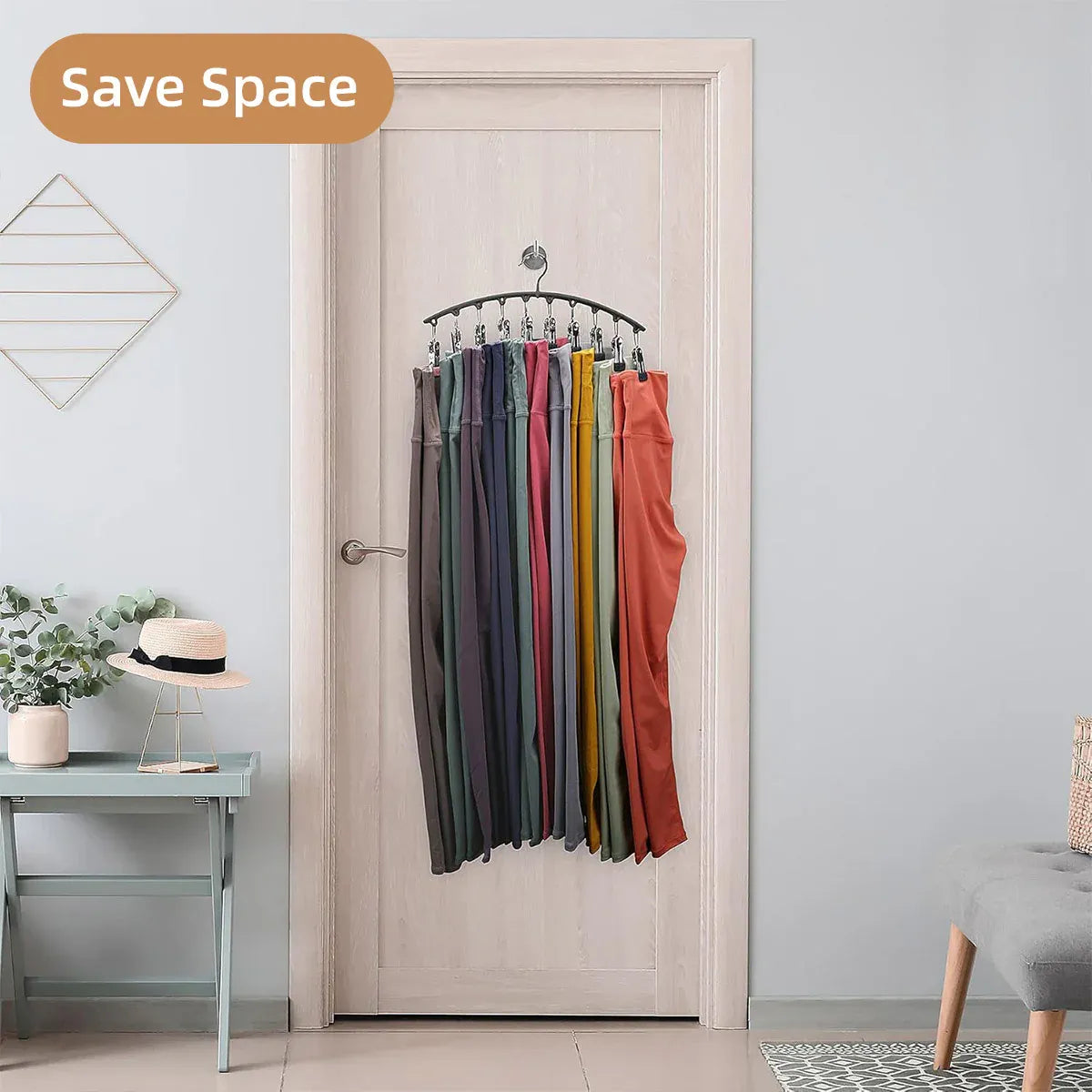 3PCS Sock Drying Rack Multi Clip Hanger Folding Clothes Line Laundry Holder Home