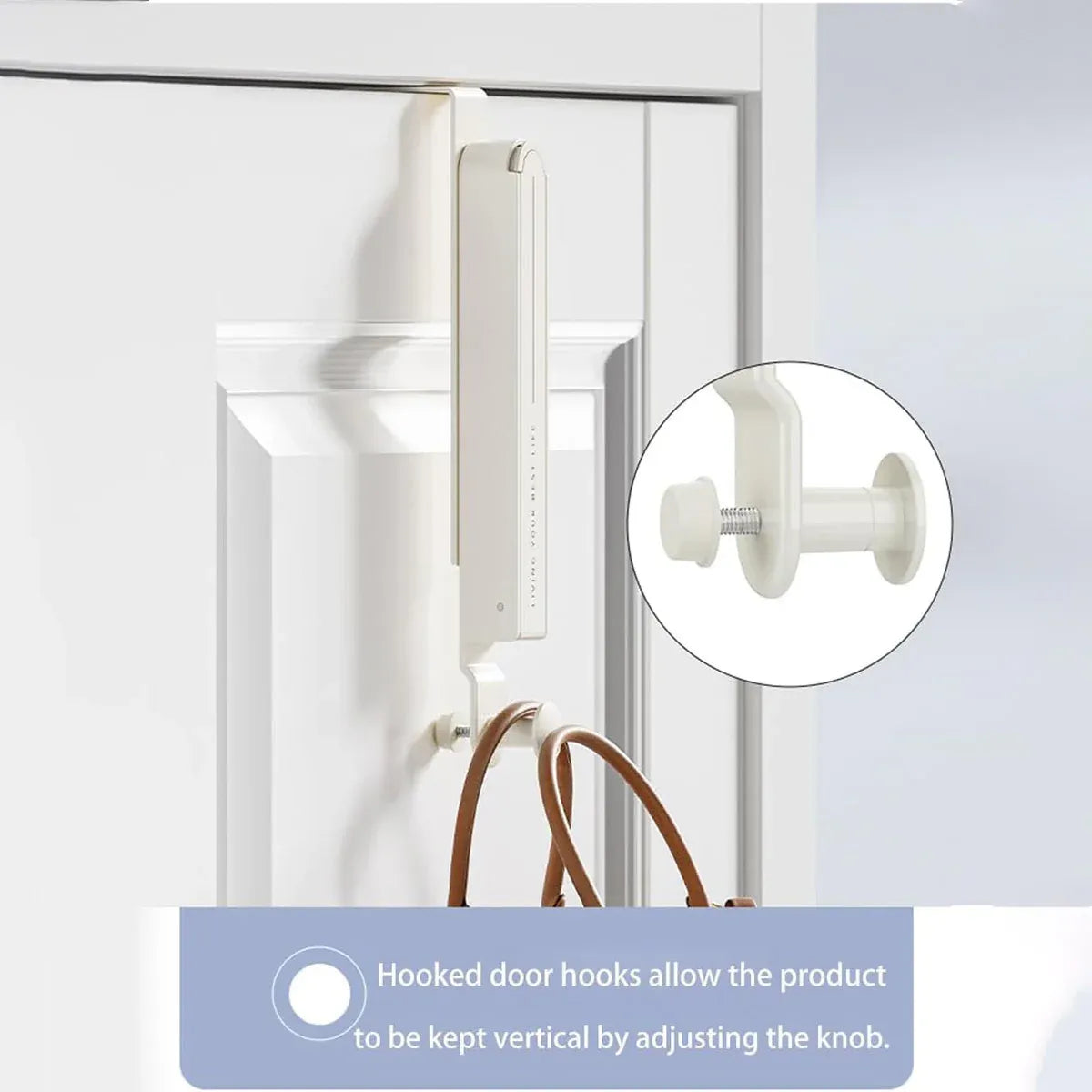Folding Behind the Door Hook Hanger Clothes Hat Hanger Wall Mounted Organizer - Grey