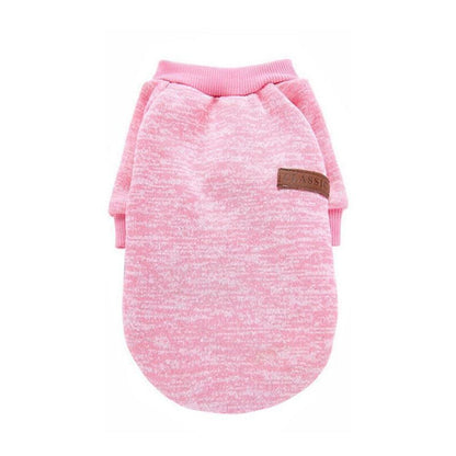 L Size Cute Pet Dog Warm Jumper Sweater Clothes Cat Knitted Coat Winter - Pink