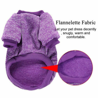 L Size Cute Pet Dog Warm Jumper Sweater Clothes Cat Knitted Coat Winter - Pink