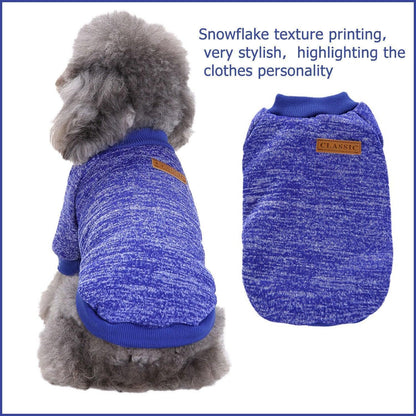 L Size Cute Pet Dog Warm Jumper Sweater Clothes Cat Knitted Coat Winter - Pink