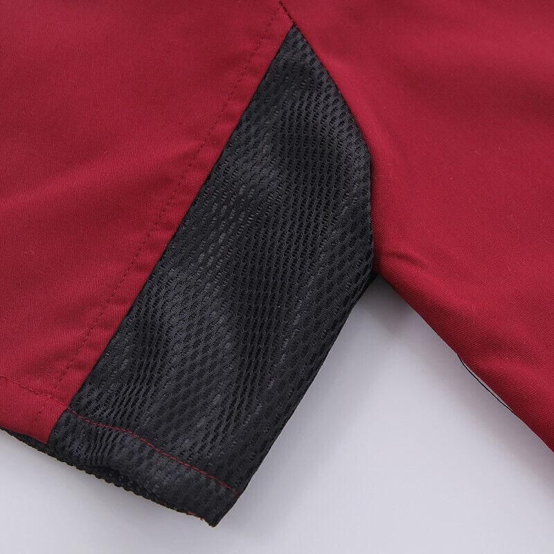 Black Unisex Mesh Sleeve Chef Coat Jacket Restaurant Hotel Cook Short Uniform - XL
