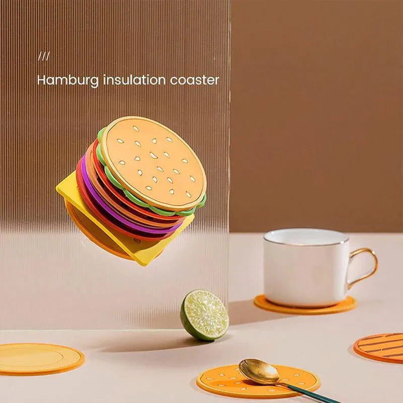 8pcs Anti Slip Coasters Set Insulated Drink Mats for Home Table Protection