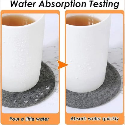 8PCS Round Cotton Woven Coaster Heat Resistant Thick Insulation Dining Table Mat - Mixed