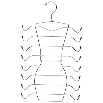 2pcs 8 Tier Metal Clothes Hanger Underwear Storage Organizer Stainless Steel