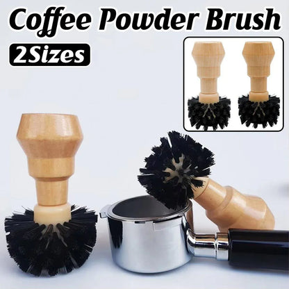 Coffee Basket Brush Coffee Cleaning Brush with Wood Handle for Portafilter Basket - Large