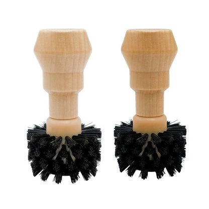 Coffee Basket Brush Coffee Cleaning Brush with Wood Handle for Portafilter Basket - Large