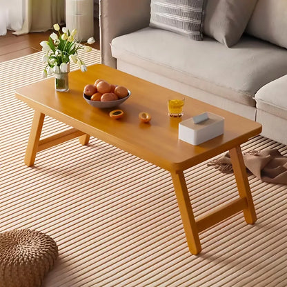Bamboo Folding Side Table Portable Space Saving Easy Storage Stable Structure