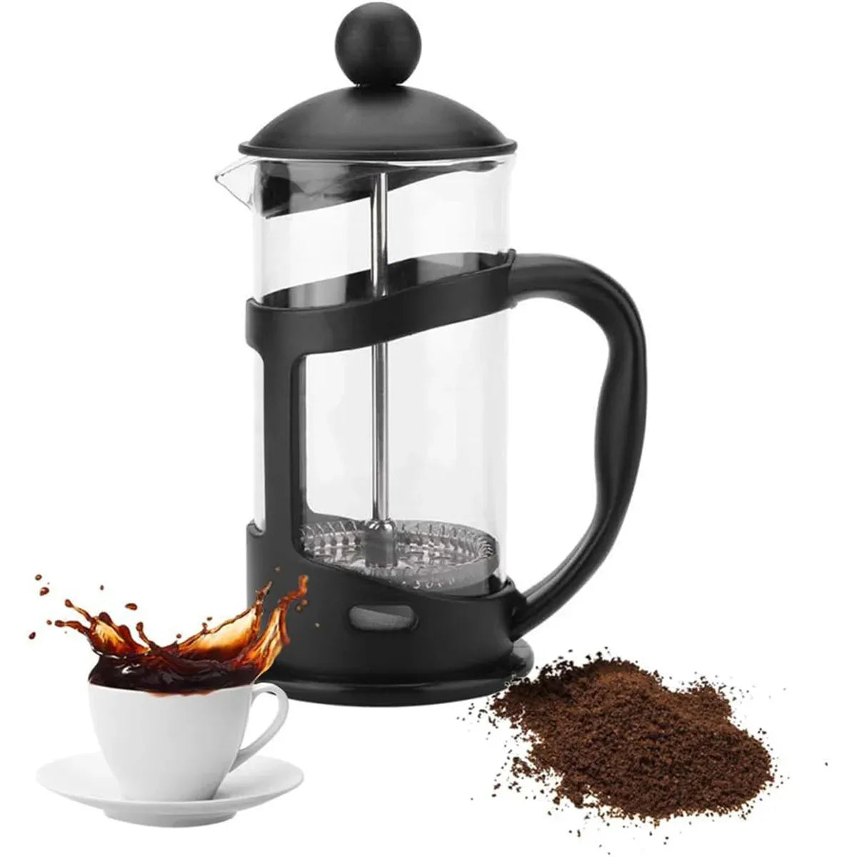 350ml French Press Coffee Maker Hand Press Tea Brewer with Filter