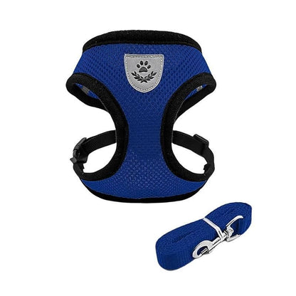 M Size Pet Dog Cat Puppy Soft Leash VEST Mesh Breathe Adjustable Harness Braces Clothes - Black