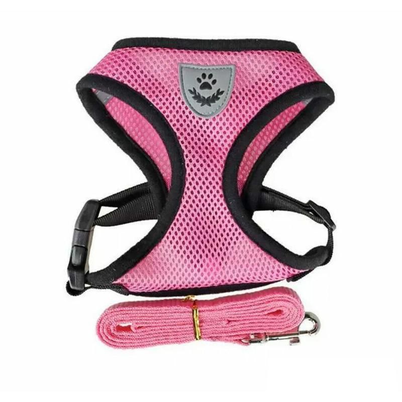M Size Pet Dog Cat Puppy Soft Leash VEST Mesh Breathe Adjustable Harness Braces Clothes - Green